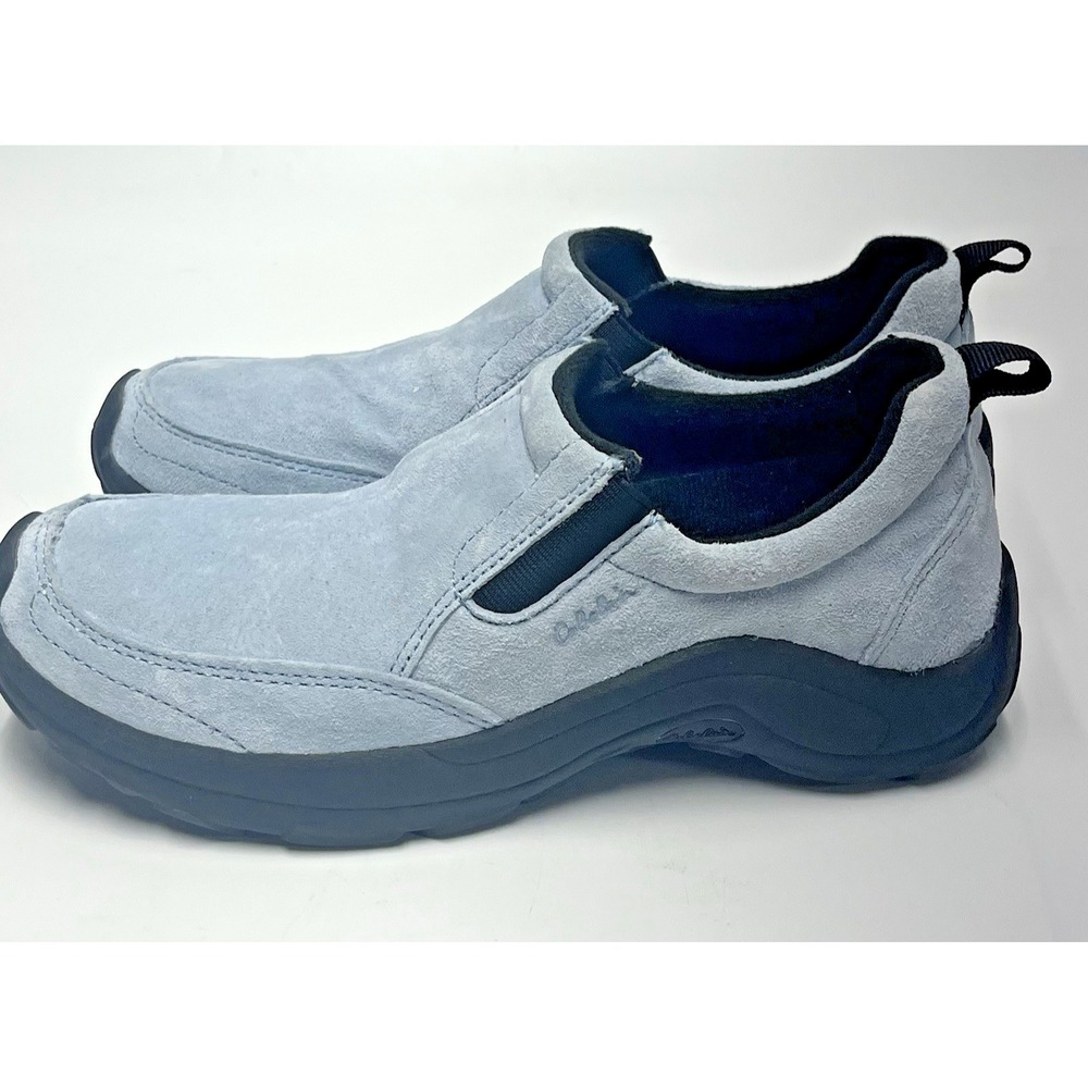 Cabelas Women's Size 8.5 Loafer Slip On Blue Suede Clogs‎ Comfort